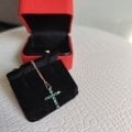 Подвеска крест из серебра с фианитами
